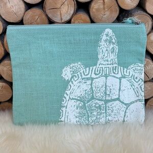 Mudpie Sea Turtle Carry All Bag Clutch Makeup